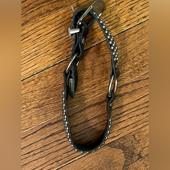 Studded boot strap belt harness studs black I’m pretty sure it’s leather - Picture 2 of 10